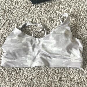 Solace Gray Camouflage Sports Bra